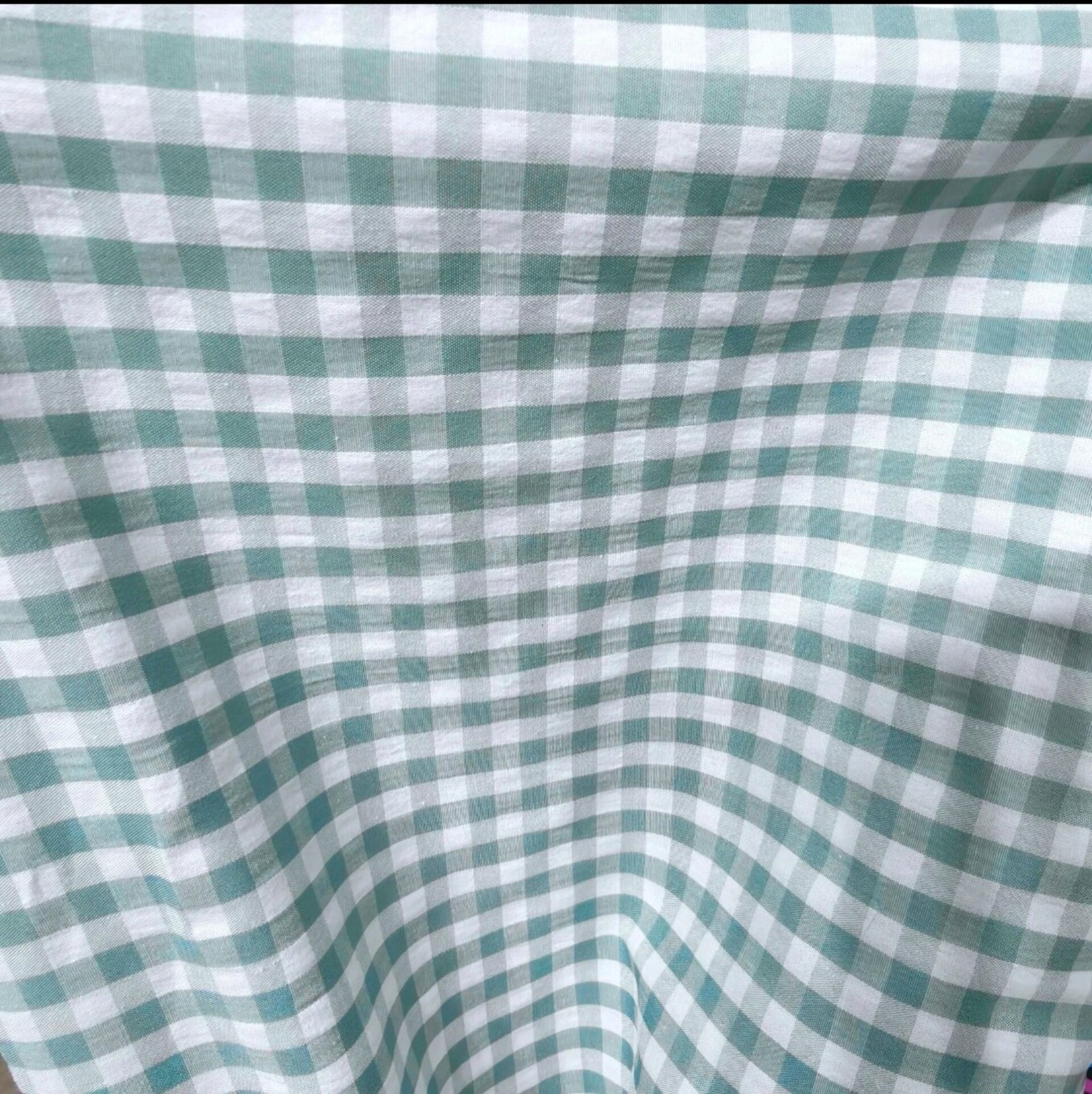 Tela seersucker verde agua - 1